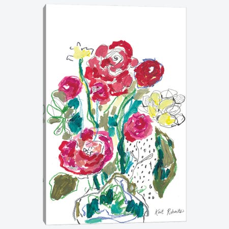 Down tTe Rabbit Hole With Flowers Canvas Print #KAI285} by Kait Roberts Canvas Print