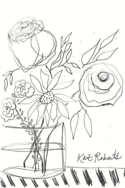 Black & White Florals: Good Morning by Kait Roberts