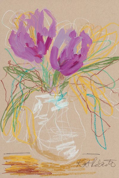 Lacey Lavender by Kait Roberts framed canvas print