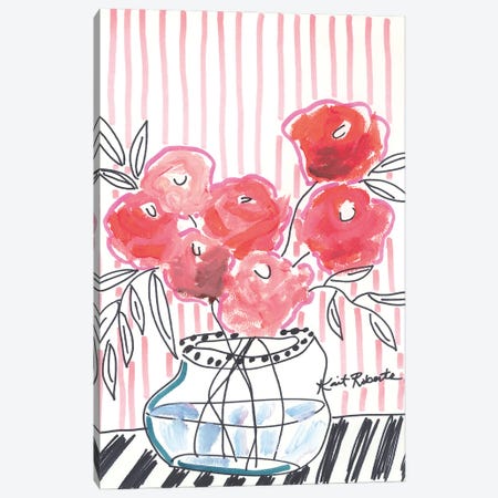 Pink Lipstick Canvas Print #KAI301} by Kait Roberts Canvas Print
