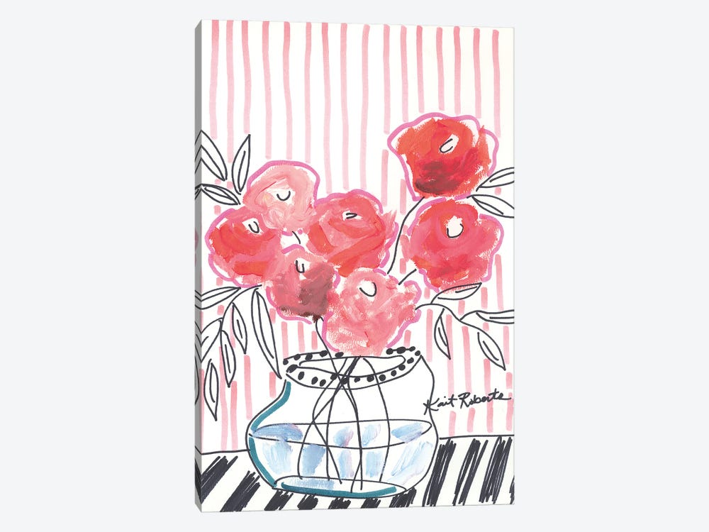 Pink Lipstick by Kait Roberts 1-piece Canvas Art