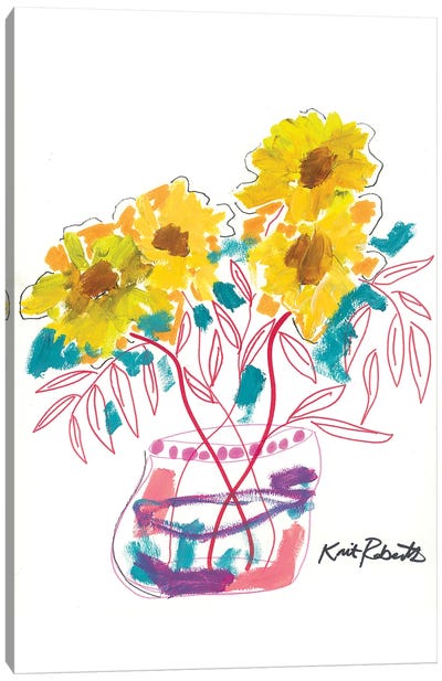Sunny Blooms Canvas Art Print - Kait Roberts