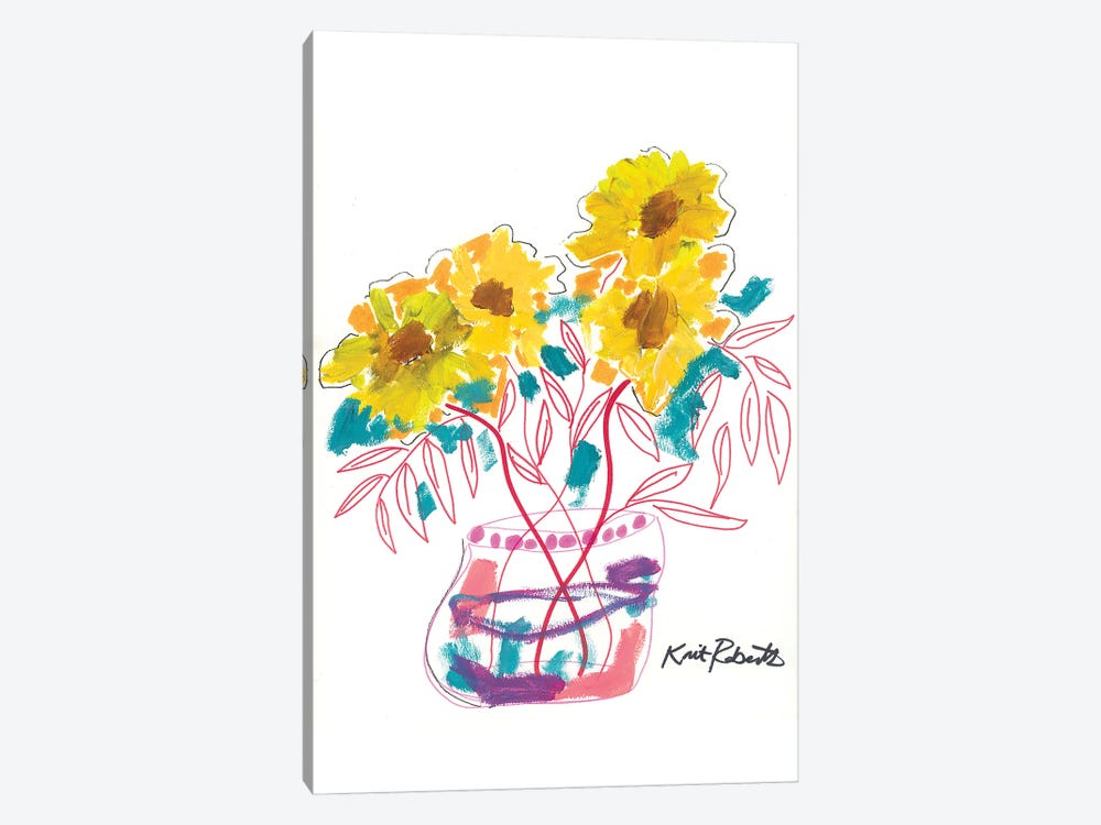 Sunny Blooms by Kait Roberts 1-piece Art Print