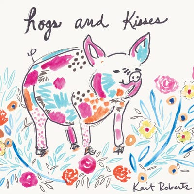 Hogs And Kisses by Kait Roberts canvas print