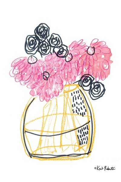 Kait Roberts: Pretty In Pink Vase by Kait Roberts