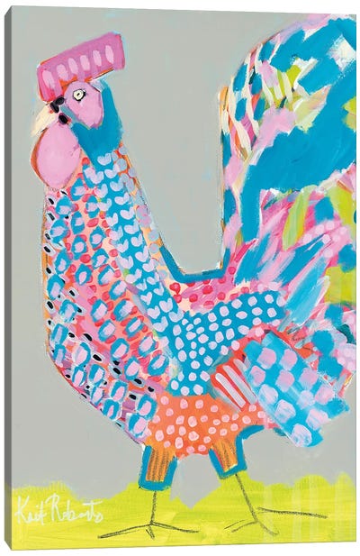 Ralph the Rooster Canvas Art Print - Kait Roberts