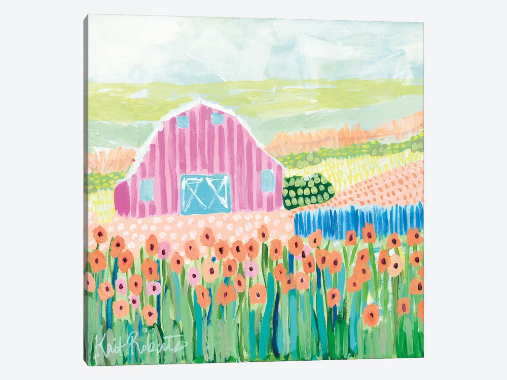 Strolling the Farm by Kait Roberts 1-piece Canvas Art Print