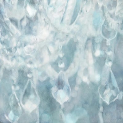 French Blue Chandelier by Katrina Jones framed canvas print