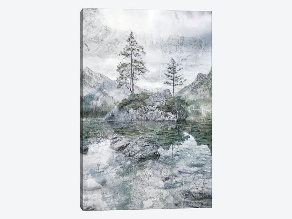 Lake Mountain Solitude by Katrina Jones 1-piece Canvas Art Print