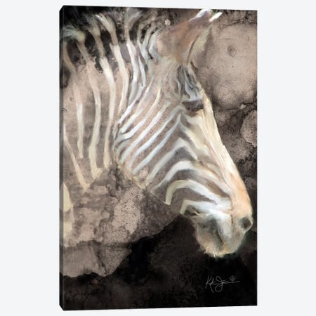 Portrait Of A Zebra Canvas Print #KAJ109} by Katrina Jones Canvas Print