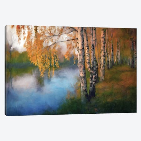 River Birches Canvas Print #KAJ113} by Katrina Jones Canvas Wall Art