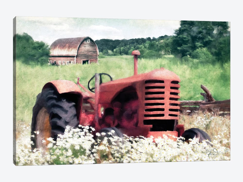 Summer Tractor by Katrina Jones 1-piece Canvas Wall Art