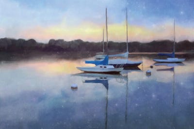 Sunrise Marina by Katrina Jones framed canvas print