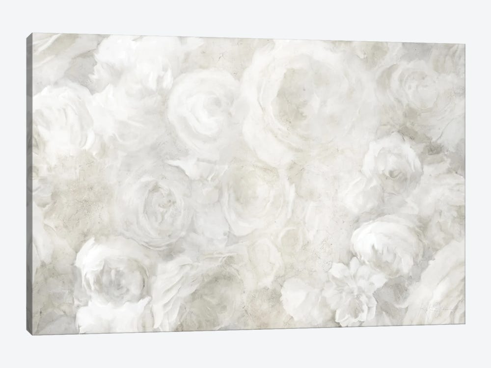 White Floral Field View by Katrina Jones 1-piece Canvas Artwork