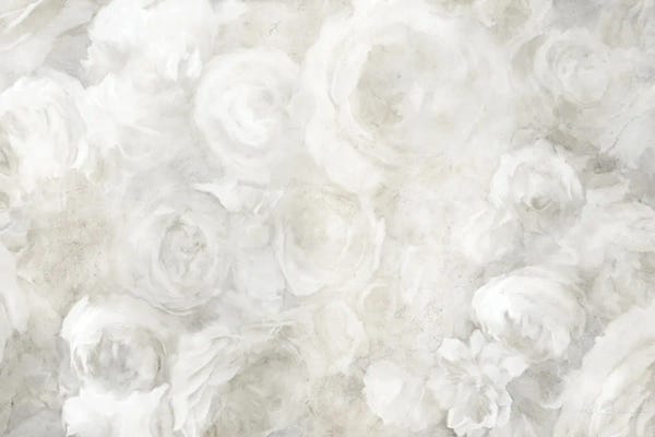 Grandmillenial Decor: White Floral Field View by Katrina Jones