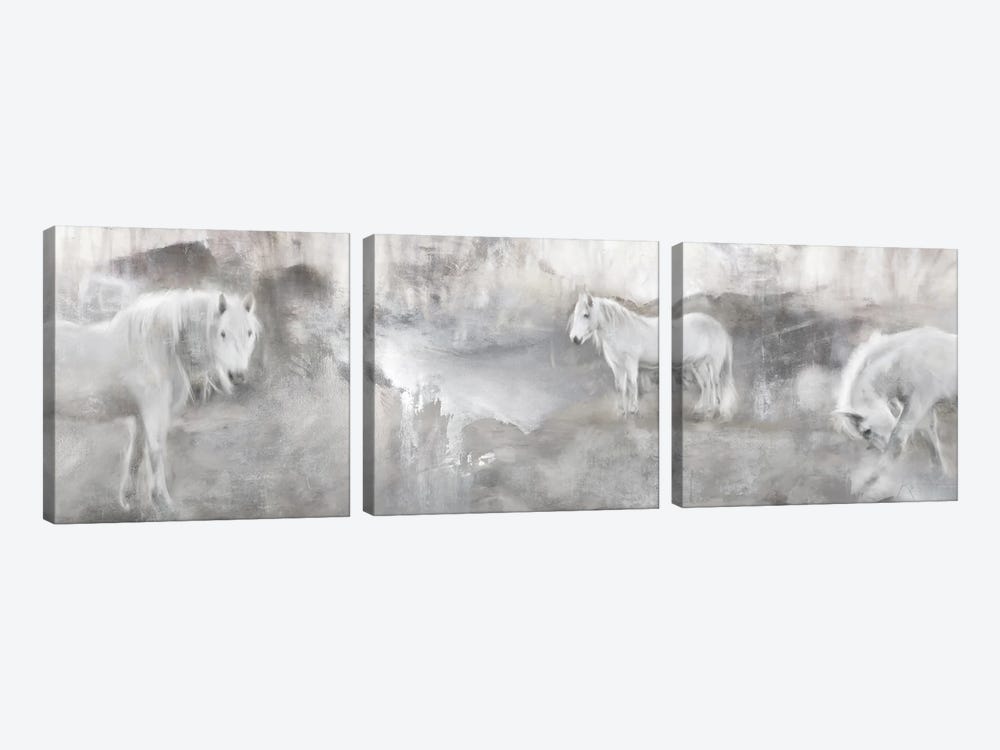 White Mares Landscape by Katrina Jones 3-piece Canvas Art