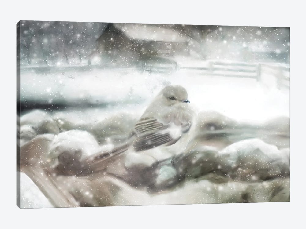 Snow Bird by Katrina Jones 1-piece Canvas Wall Art