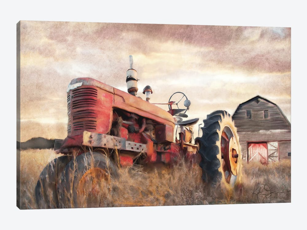 Autumn Tractor by Katrina Jones 1-piece Canvas Artwork