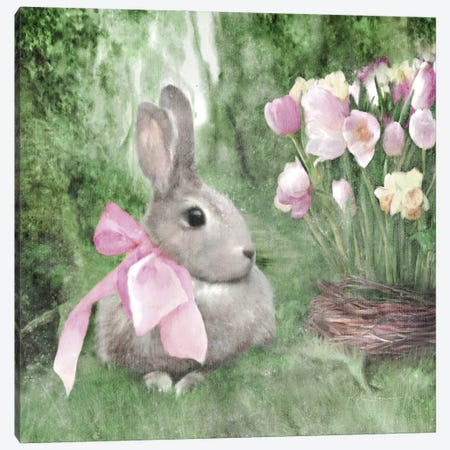 Spring Forest Bunny Canvas Print #KAJ84} by Katrina Jones Canvas Art