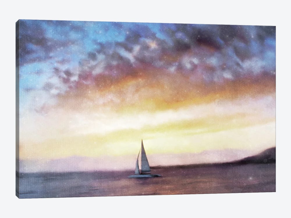 Sailboat Sunset by Katrina Jones 1-piece Canvas Art Print