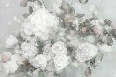 Blushign Blooms by Katrina Jones framed canvas print