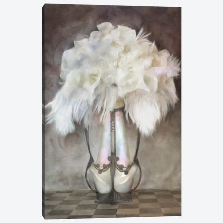 White Feather Deco Bouquet Canvas Print #KAJ98} by Katrina Jones Canvas Artwork