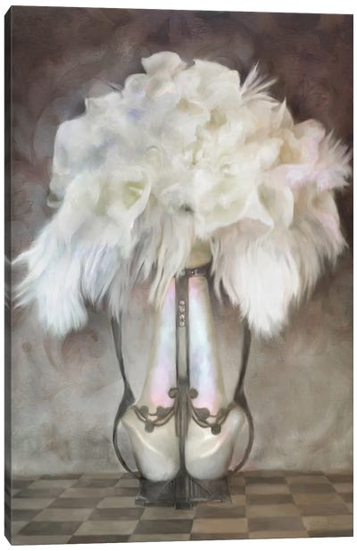 White Feather Deco Bouquet Canvas Art Print - Katrina Jones