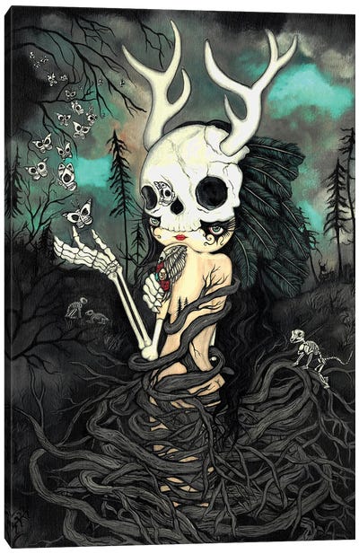 Dark Forest Canvas Art Print - Kelly Ann Kost