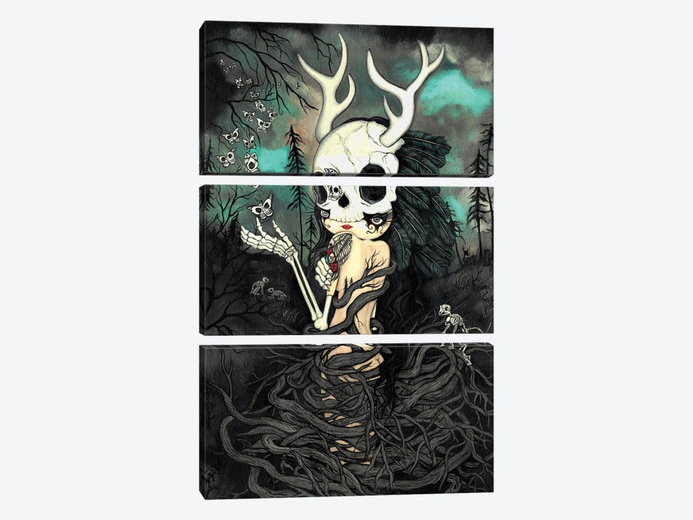 Dark Forest by Kelly Ann Kost 3-piece Canvas Print