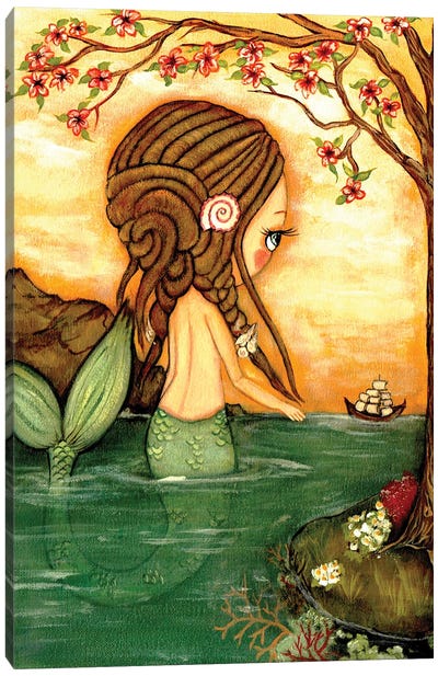 Dreadlock Mermaid Canvas Art Print - Kelly Ann Kost