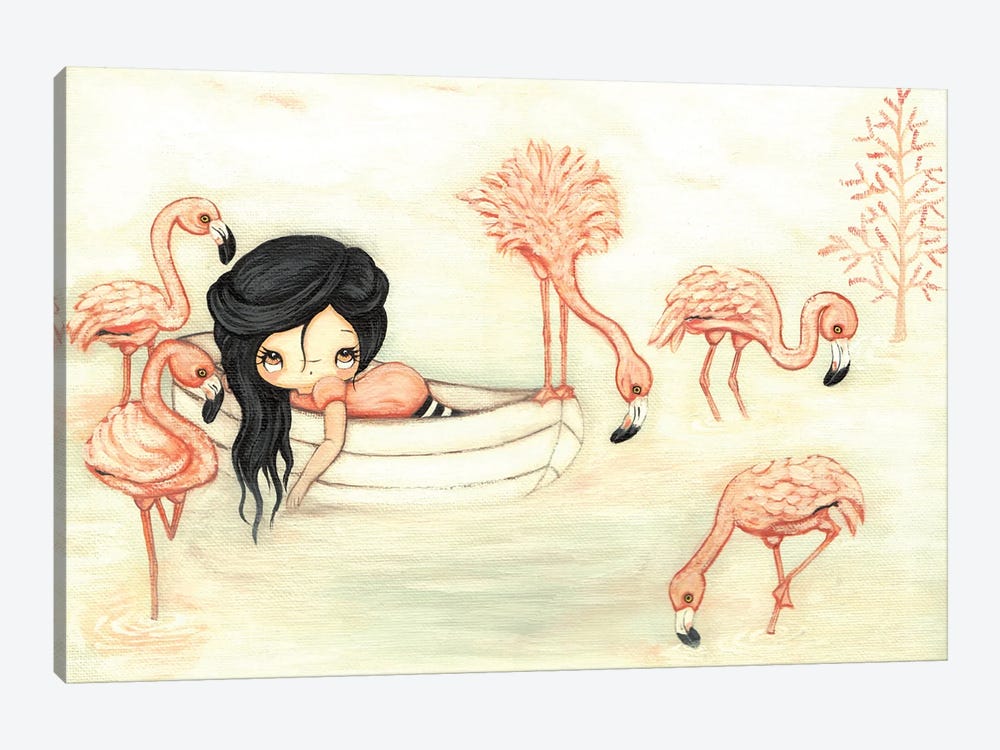 Pink Flamingo by Kelly Ann Kost 1-piece Art Print