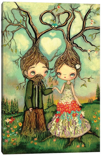 Growing Love Trees Canvas Art Print