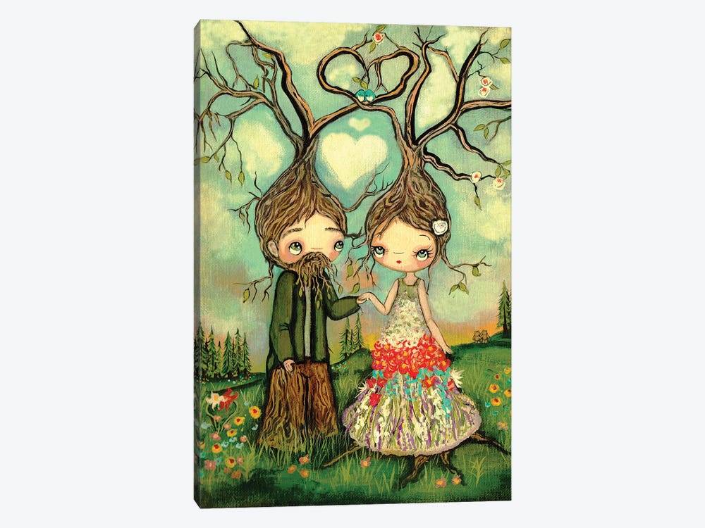 Growing Love Trees by Kelly Ann Kost 1-piece Canvas Print