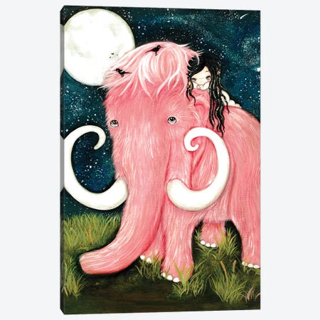 Pink Woolly Mammoth Canvas Print #KAK27} by Kelly Ann Kost Art Print
