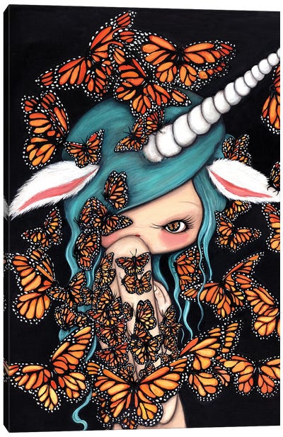 Monarch Unicorn Canvas Art Print - Kelly Ann Kost