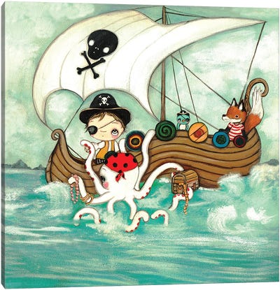 Pirate Canvas Art Print - Kelly Ann Kost