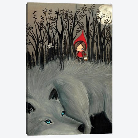 The Dark Fur Forest Canvas Print #KAK44} by Kelly Ann Kost Canvas Art Print