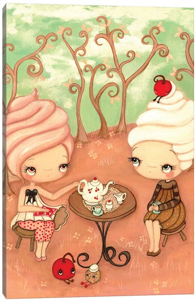 Tea and Cakes Canvas Art Print - Kelly Ann Kost