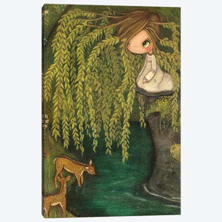 Weeping Willow Canvas Print #KAK58} by Kelly Ann Kost Canvas Art Print