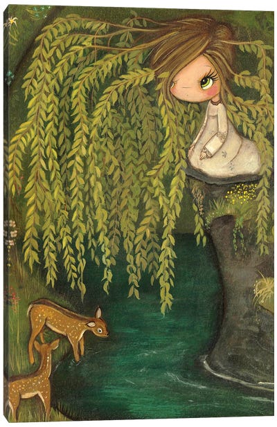 Weeping Willow Canvas Art Print - Similar to Frida Kahlo