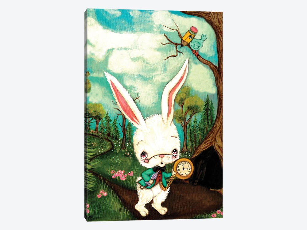 The White Rabbit by Kelly Ann Kost 1-piece Canvas Print