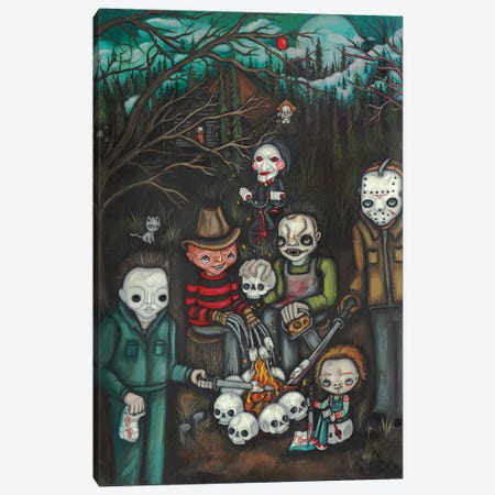 Camping Killers Canvas Print #KAK61} by Kelly Ann Kost Canvas Wall Art