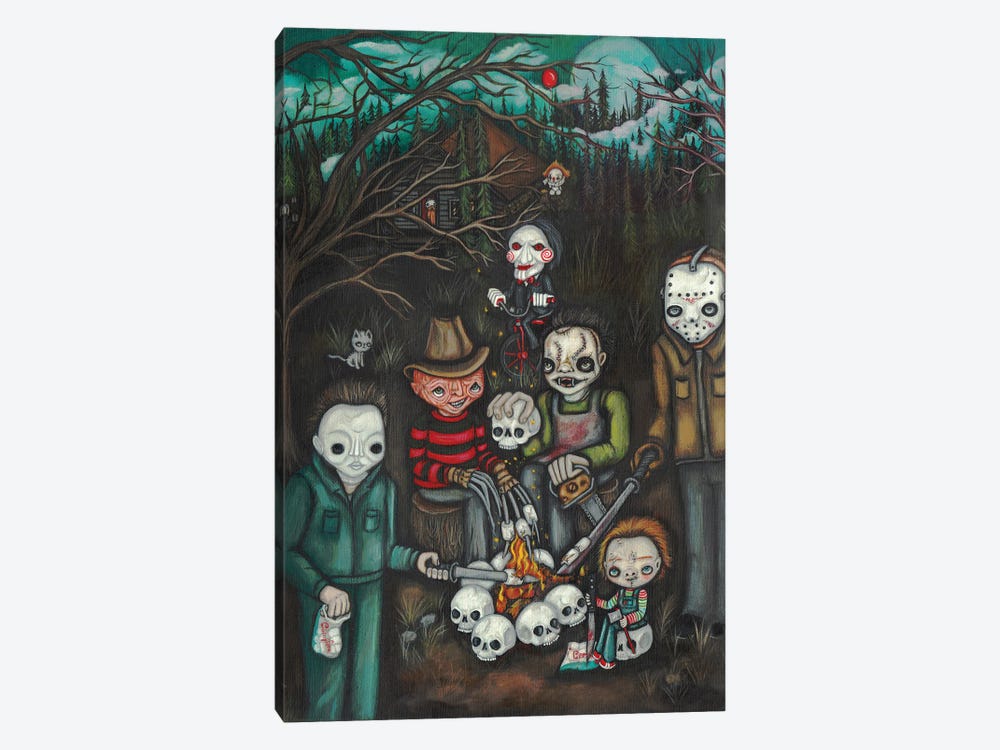 Camping Killers by Kelly Ann Kost 1-piece Canvas Art