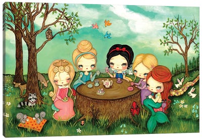 Princesses Canvas Art Print - Tea Art