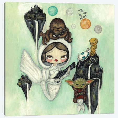 Star Wars Princess Canvas Print #KAK67} by Kelly Ann Kost Canvas Print