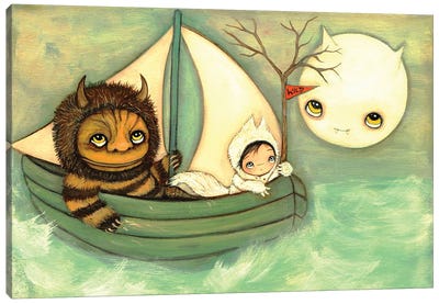 Wild Things Sailboat Canvas Art Print - Kelly Ann Kost