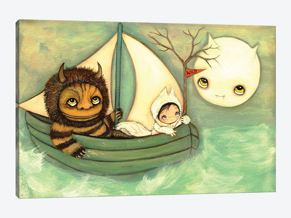 Wild Things Sailboat by Kelly Ann Kost 1-piece Canvas Art