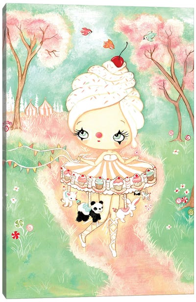 Cupcake Carousel Canvas Art Print - Kelly Ann Kost