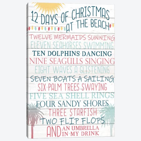 12 Days Of Christmas Canvas Print #KAL107} by Kimberly Allen Canvas Art