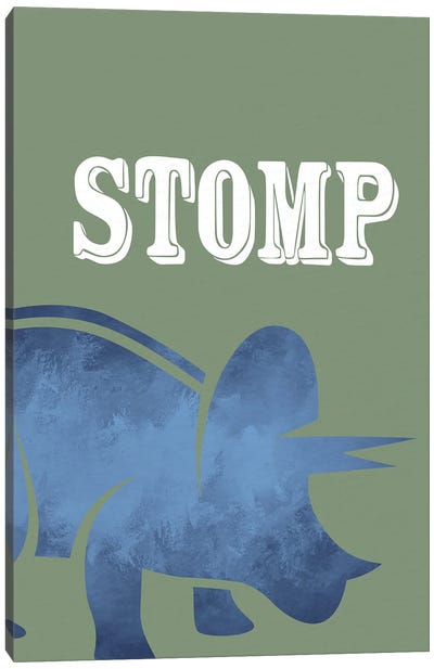 Stomp I Canvas Art Print - Dinosaur Art